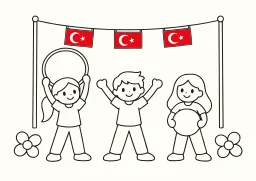 19 Mayıs Gösteri boyama sayfası