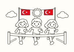 19 Mayıs Koşu boyama sayfası