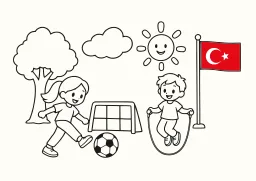 19 Mayıs Spor boyama sayfası