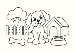 Köpek boyama sayfası