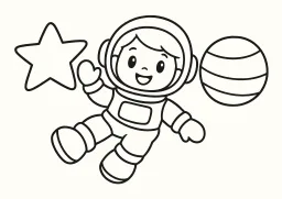 Astronot boyama sayfası