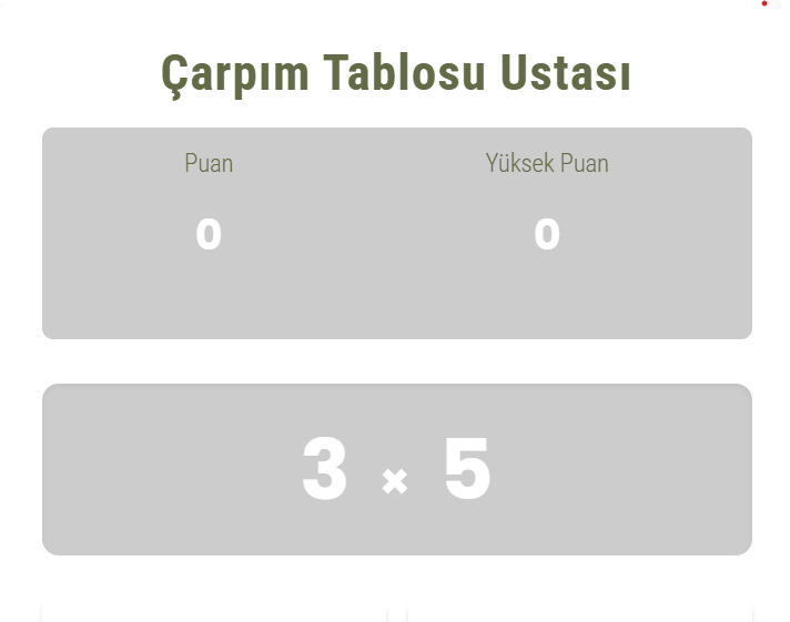 Çarpım Tablosu Ustası